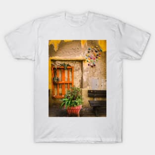 Italian Style Street Bench Green Plant T-Shirt